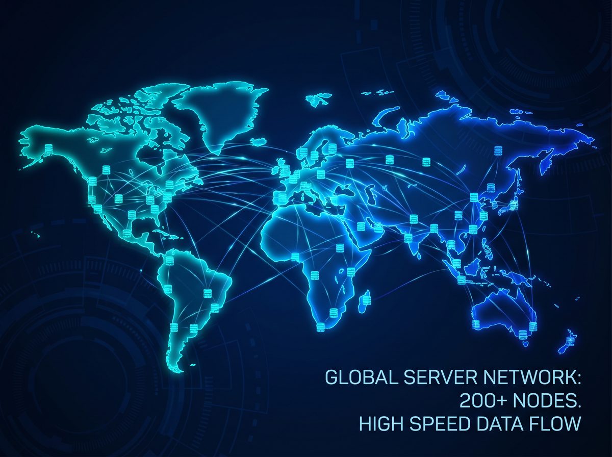 电子感应加速器全球服务器节点分布图